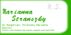 marianna stranszky business card